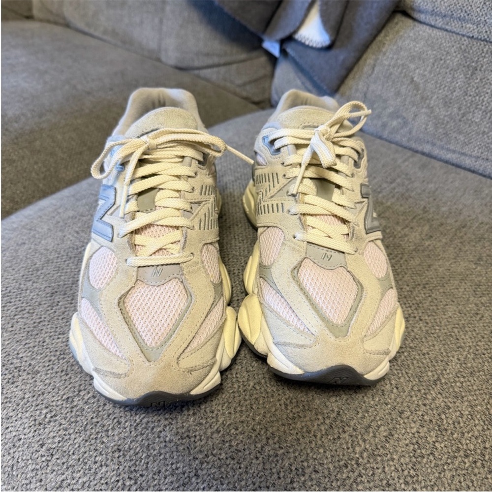 New Balance 9060 Women's Beige and Gray Sneakers - Picture 3 of 3